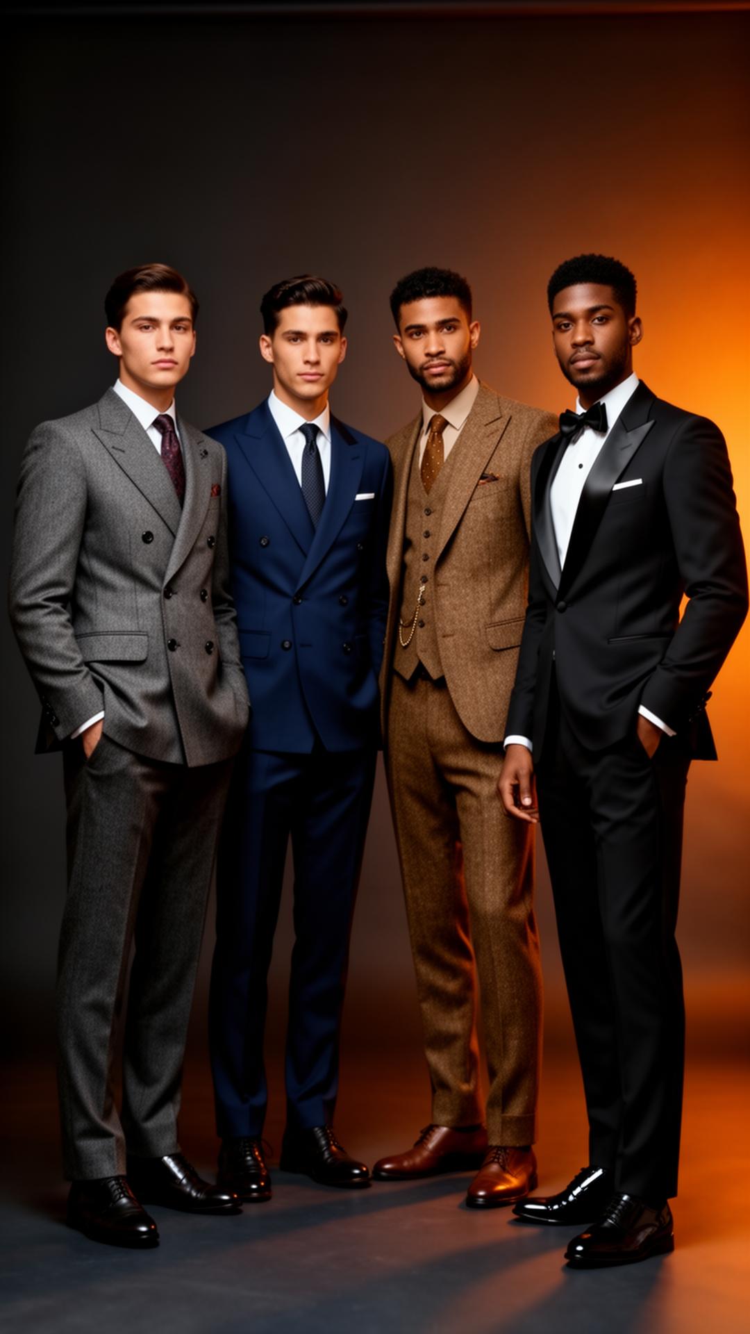 Gentleman wearing a tailored navy Bambi Co. suit